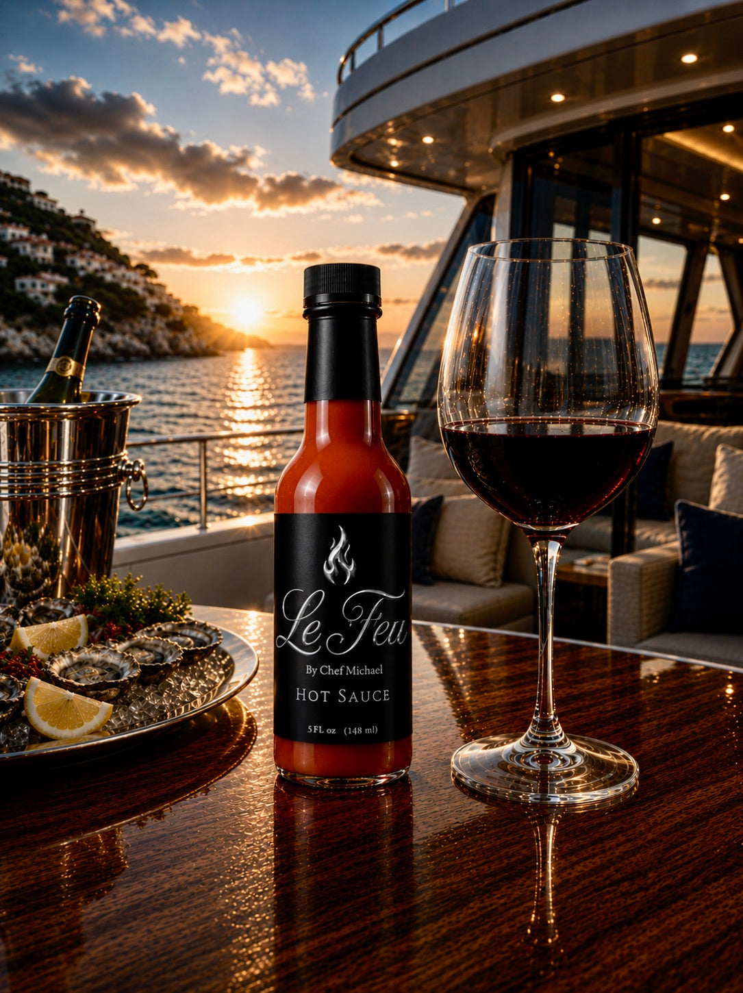 Chef Michael's { Le Feu } PREMIUM Hot Sauce , HOT !   10/10